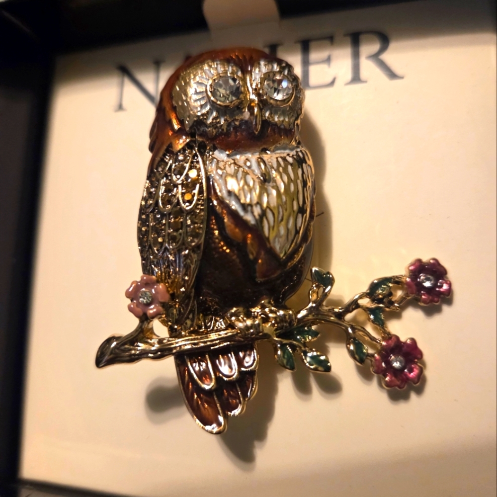 NIP NAPIER OWL BROOCH